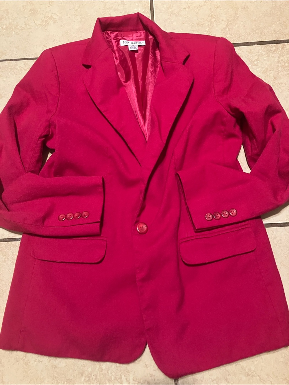 Pendleton Hot Pink Tailored Blazer